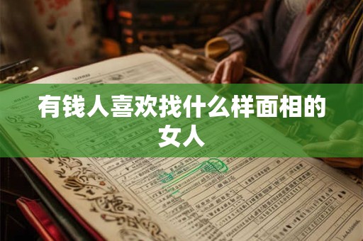 有钱人喜欢找什么样面相的女人