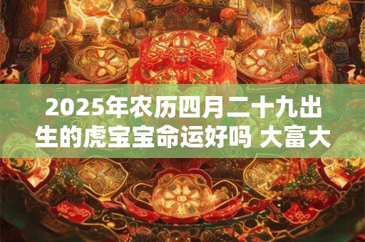 2025年农历四月二十九出生的虎宝宝命运好吗 大富大贵吗