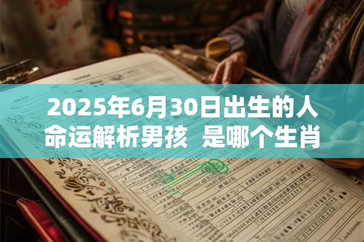 2025年6月30日出生的人命运解析男孩  是哪个生肖