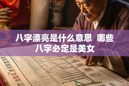 八字漂亮是什么意思  哪些八字必定是美女