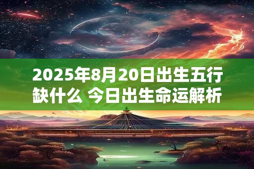 2025年8月20日出生五行缺什么 今日出生命运解析