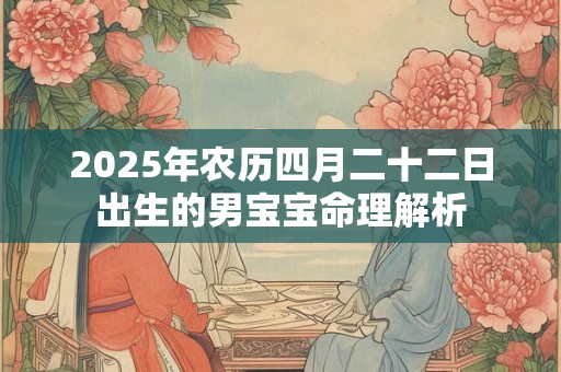 2025年农历四月二十二日出生的男宝宝命理解析