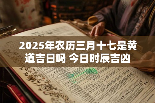 2025年农历三月十七是黄道吉日吗 今日时辰吉凶