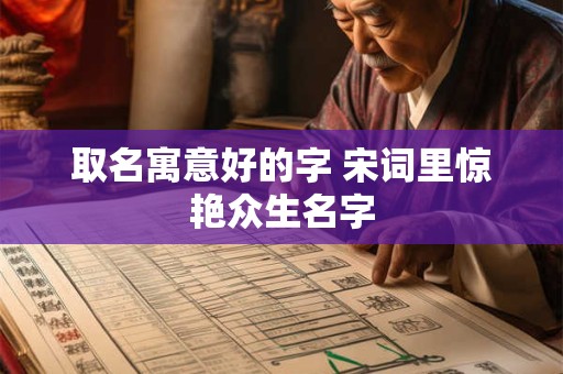 取名寓意好的字 宋词里惊艳众生名字