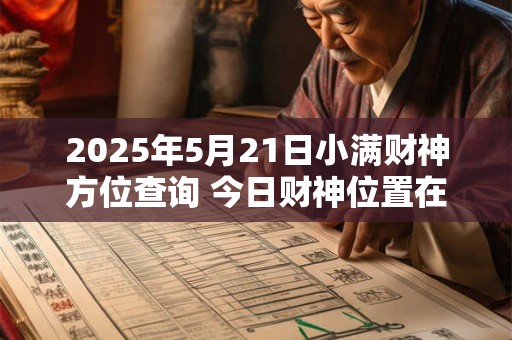 2025年5月21日小满财神方位查询 今日财神位置在哪儿