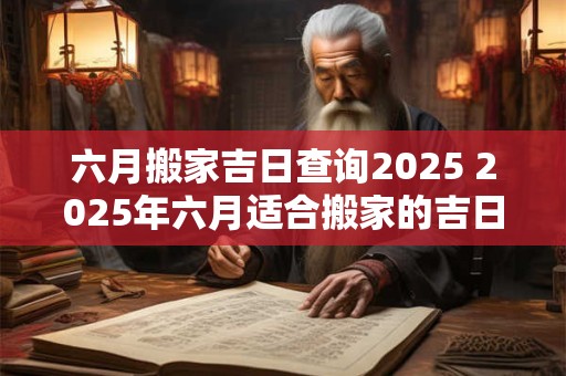 六月搬家吉日查询2025 2025年六月适合搬家的吉日查询