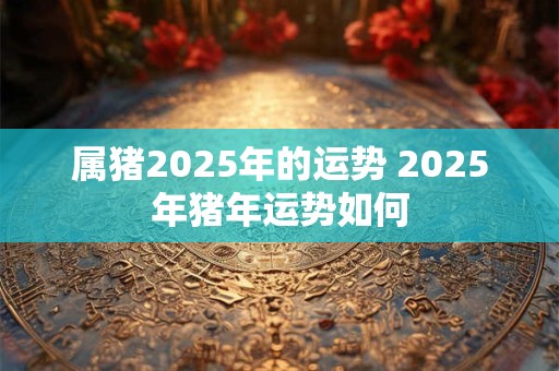 属猪2025年的运势 2025年猪年运势如何