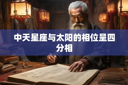 中天星座与太阳的相位呈四分相