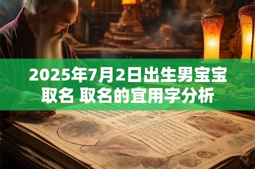 2025年7月2日出生男宝宝取名 取名的宜用字分析