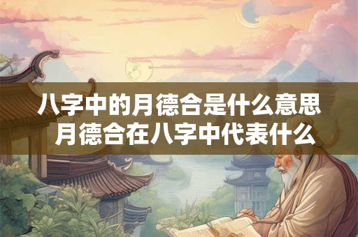 八字中的月德合是什么意思  月德合在八字中代表什么
