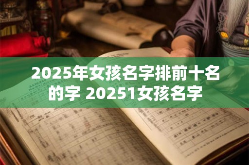 2025年女孩名字排前十名的字 20251女孩名字
