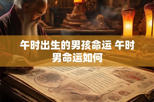 午时出生的男孩命运 午时男命运如何