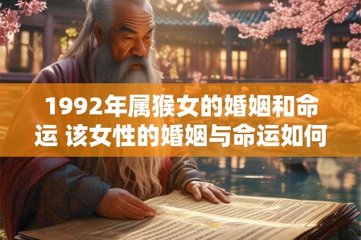 1992年属猴女的婚姻和命运 该女性的婚姻与命运如何