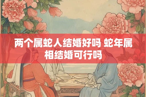 两个属蛇人结婚好吗 蛇年属相结婚可行吗