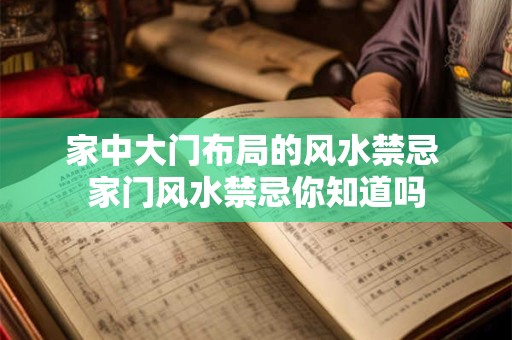 家中大门布局的风水禁忌 家门风水禁忌你知道吗