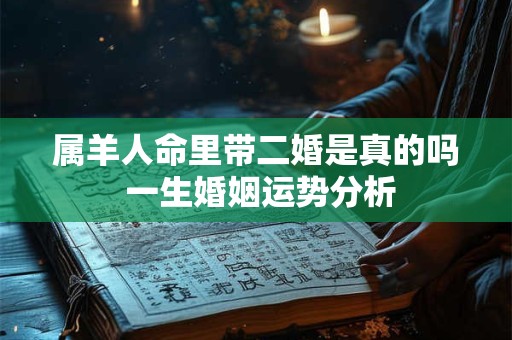 属羊人命里带二婚是真的吗 一生婚姻运势分析