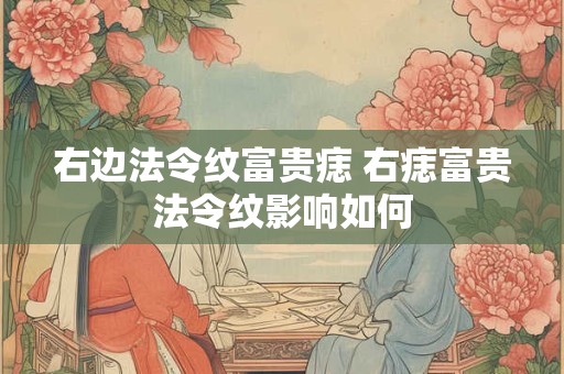 右边法令纹富贵痣 右痣富贵法令纹影响如何