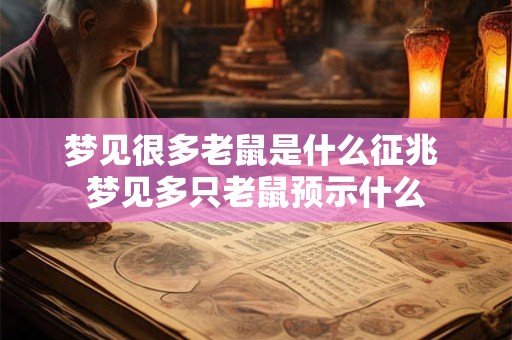 梦见很多老鼠是什么征兆 梦见多只老鼠预示什么