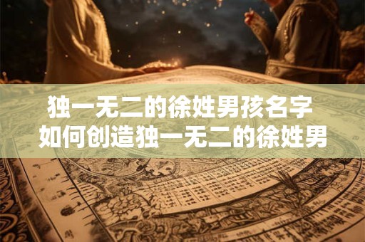 独一无二的徐姓男孩名字 如何创造独一无二的徐姓男孩名字