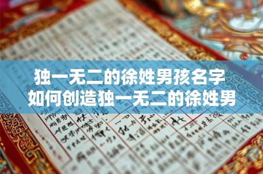 独一无二的徐姓男孩名字 如何创造独一无二的徐姓男孩名字
