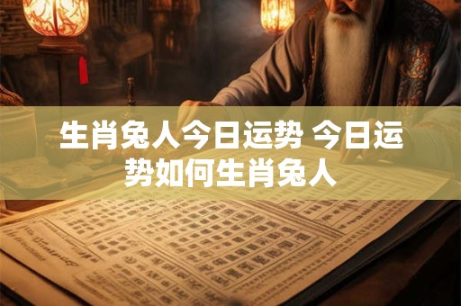 生肖兔人今日运势 今日运势如何生肖兔人