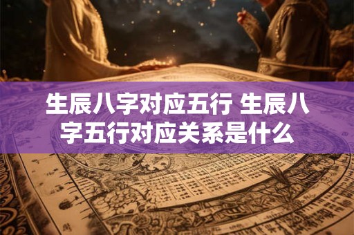 生辰八字对应五行 生辰八字五行对应关系是什么