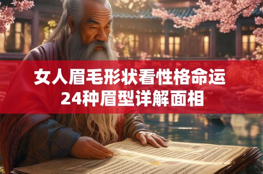 女人眉毛形状看性格命运 24种眉型详解面相