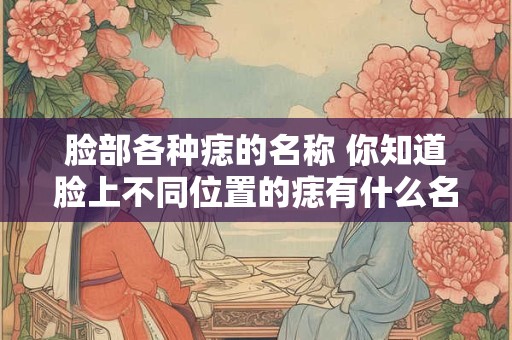 脸部各种痣的名称 你知道脸上不同位置的痣有什么名称吗