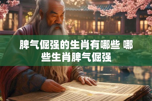 脾气倔强的生肖有哪些 哪些生肖脾气倔强