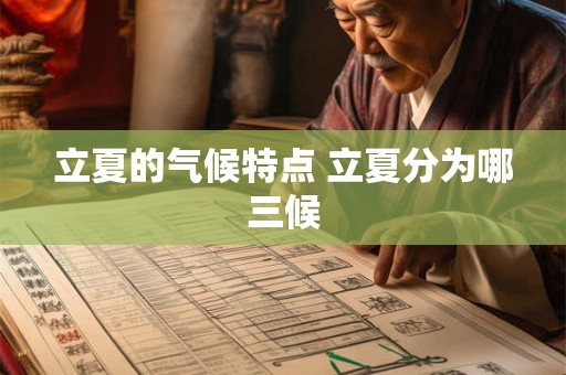 立夏的气候特点 立夏分为哪三候