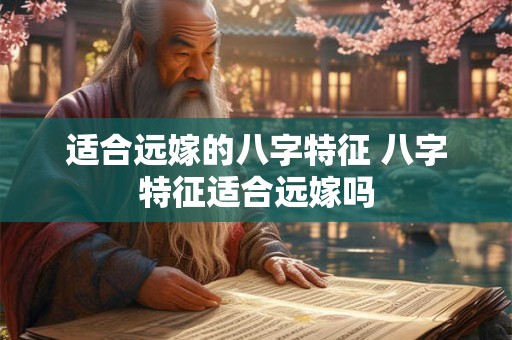 适合远嫁的八字特征 八字特征适合远嫁吗
