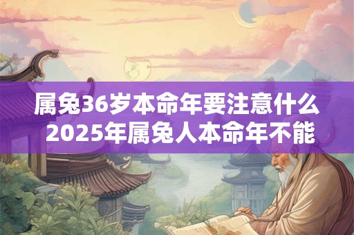 属兔36岁本命年要注意什么 2025年属兔人本命年不能穿红色 属兔36岁本命年要注意什么 2025年属兔人本命年不能穿红色