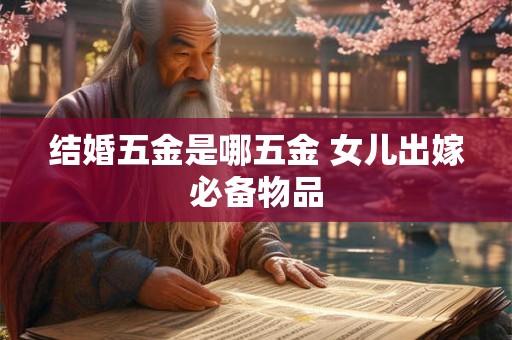 结婚五金是哪五金 女儿出嫁必备物品