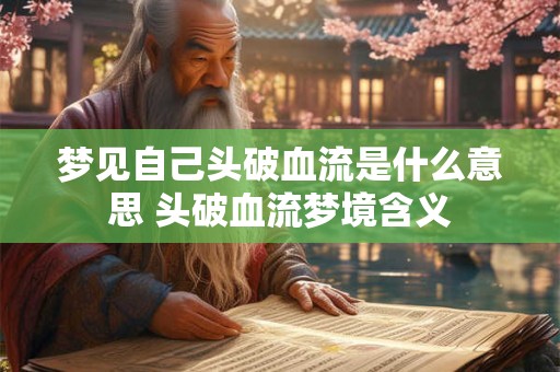 梦见自己头破血流是什么意思 头破血流梦境含义