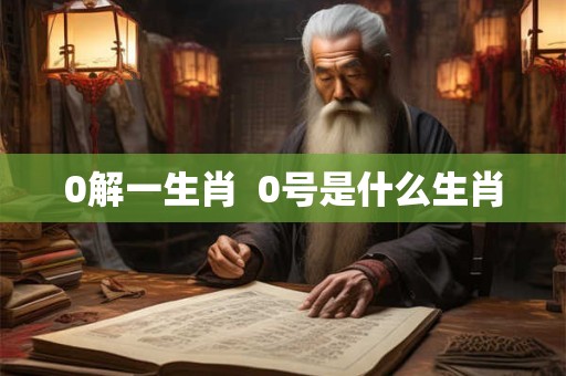0解一生肖  0号是什么生肖
