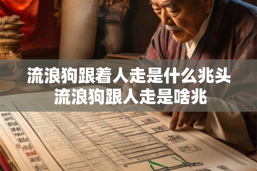 流浪狗跟着人走是什么兆头 流浪狗跟人走是啥兆