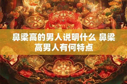 鼻梁高的男人说明什么 鼻梁高男人有何特点