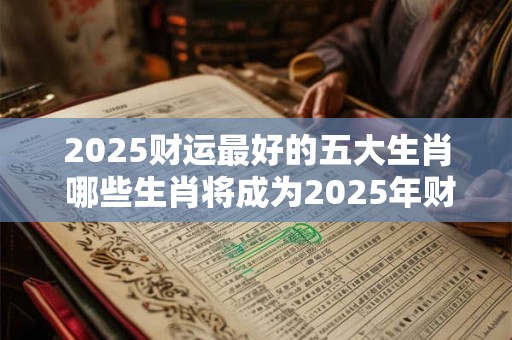 2025财运最好的五大生肖 哪些生肖将成为2025年财运最佳