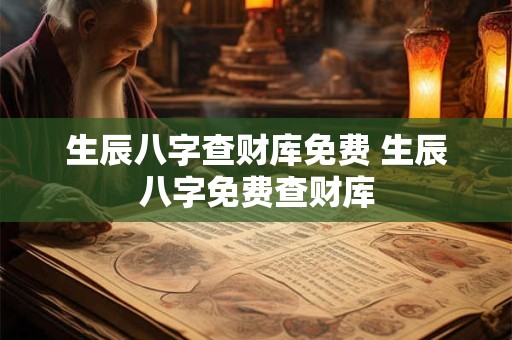 生辰八字查财库免费 生辰八字免费查财库 生辰八字查财库免费 生辰八字免费查财库