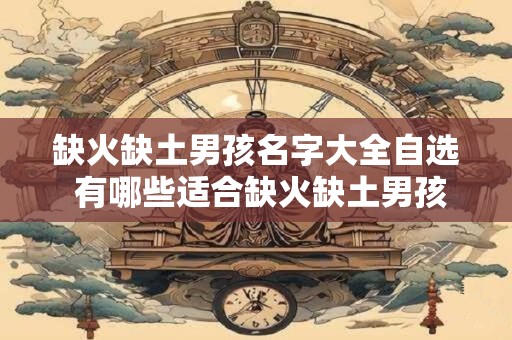 缺火缺土男孩名字大全自选 有哪些适合缺火缺土男孩的名字
