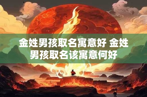 金姓男孩取名寓意好 金姓男孩取名该寓意何好