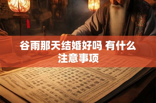 谷雨那天结婚好吗 有什么注意事项
