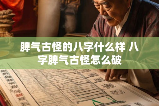 脾气古怪的八字什么样 八字脾气古怪怎么破