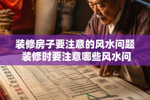 装修房子要注意的风水问题 装修时要注意哪些风水问题