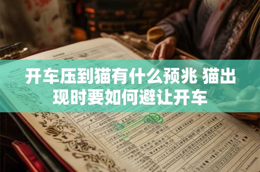 开车压到猫有什么预兆 猫出现时要如何避让开车