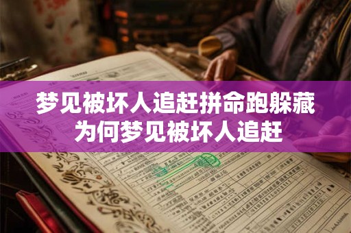 梦见被坏人追赶拼命跑躲藏 为何梦见被坏人追赶
