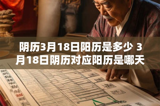阴历3月18日阳历是多少 3月18日阴历对应阳历是哪天