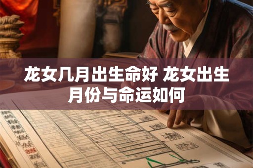 龙女几月出生命好 龙女出生月份与命运如何