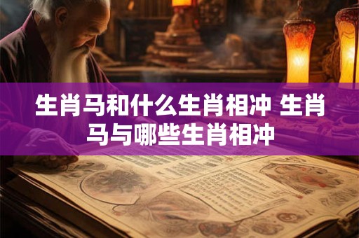 生肖马和什么生肖相冲 生肖马与哪些生肖相冲