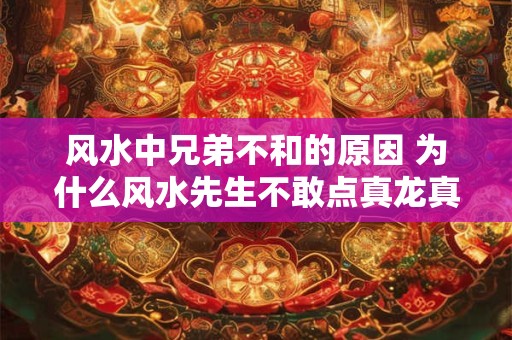 风水中兄弟不和的原因 为什么风水先生不敢点真龙真